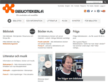 Tablet Screenshot of biblioteken.fi